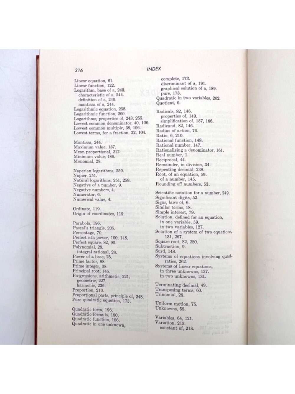 Intermediate Algebra For Colleges By William L. Hart 1948 Hardcover Textbook - Picture 11 of 16